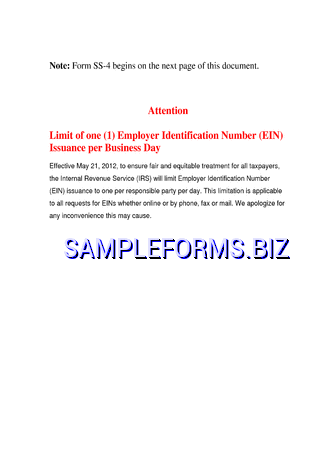 Form SS-4 pdf free